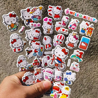 6/12pcs 3D Cartoon Kitty Puffy Stickers Sheets Kids Boys Girls Reward Bulk Assorted Scrapbook Stickers Party Favors Gifts DIY