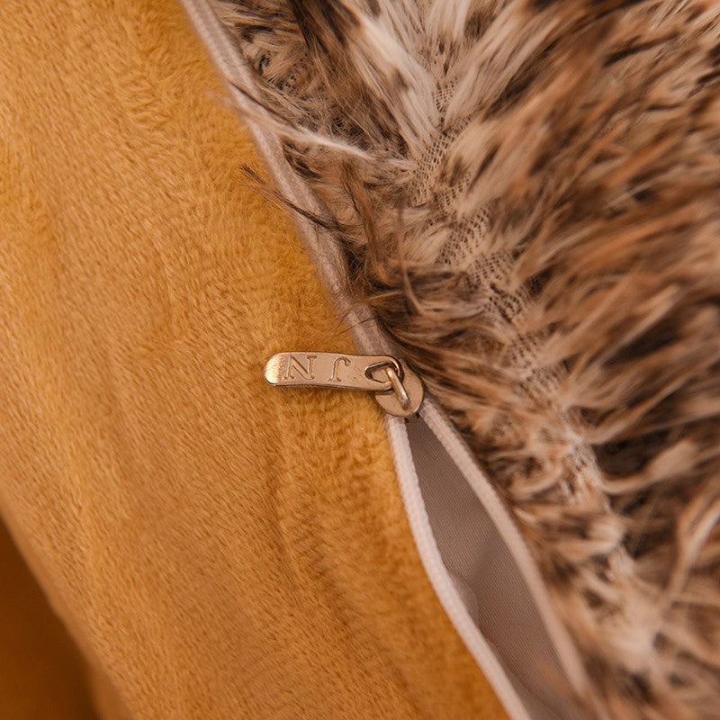 3pcs Luxurious Leopard Print Faux Fur Plush Duvet Cover Set - Ultra-Soft, Warm, and Fluffy Shaggy Design with Zipper Closure - I