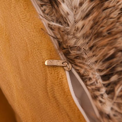 3pcs Luxurious Leopard Print Faux Fur Plush Duvet Cover Set - Ultra-Soft, Warm, and Fluffy Shaggy Design with Zipper Closure - I