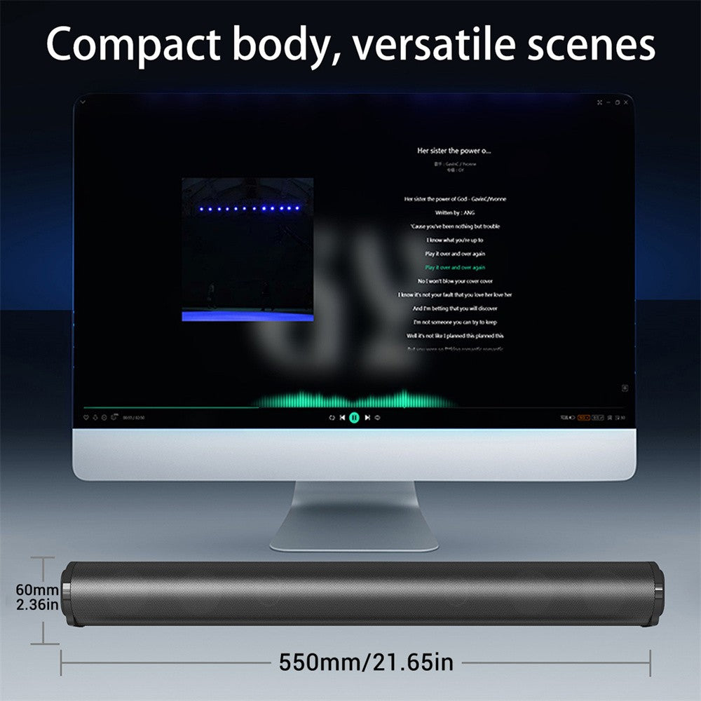 Soundbar Sistema de Som para TV Alto-Falante Bluetooth Subwoofer Sem Fio Graves Home Theater Recarregável Alto-falante Portátil