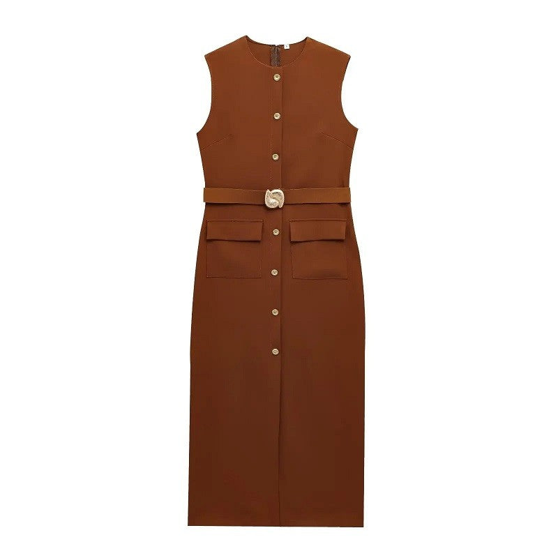 MUJER 2025 Womens Dresses Black Office Long Dresses for Women Spring Sleeveless