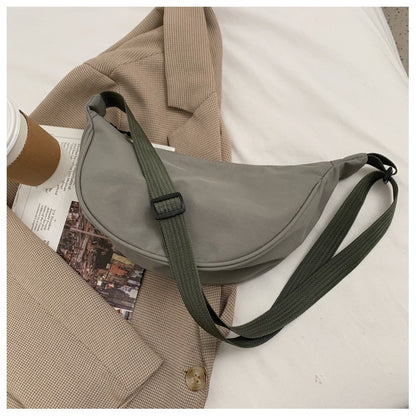 Upgraded Version Simple Design Women's Messenger Bag Nylon Hobos Small Shoulder Bags Vintage Female Girls Purse Cloth Handbags