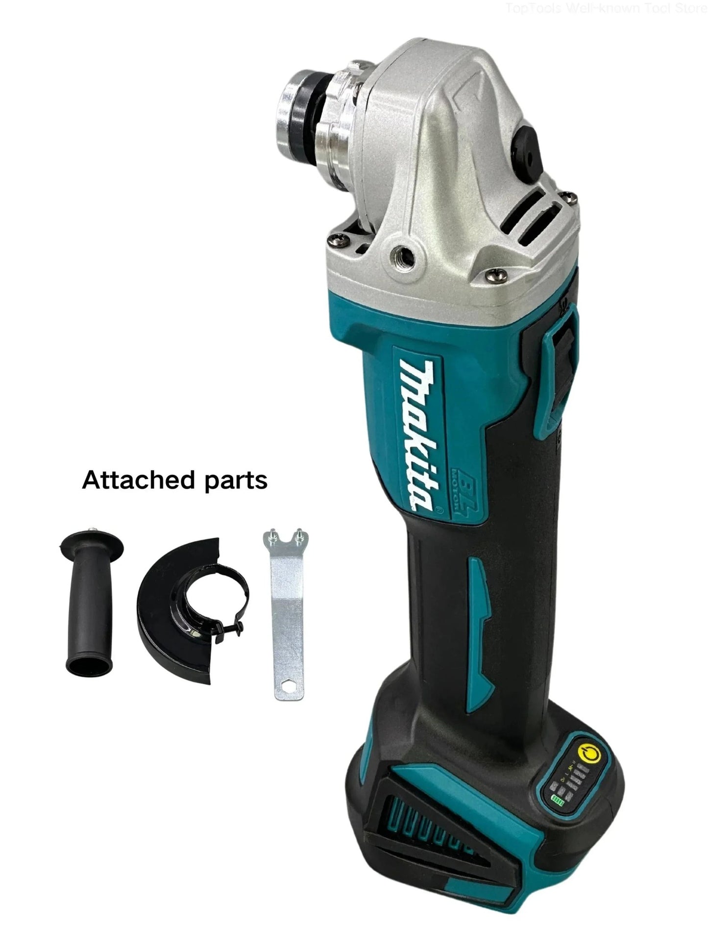 Makita DGA404 18V 6.0Ah 125mm Esmerilhadeira Angular de Bateria de Lítio Sem Escova Recarregável Máquina de Corte Multifuncional Completa B
