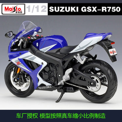 Maisto 1:12 Suzuki GSX-R750 R 750 R600 R 600 Veículos Die Cast Hobbies Colecionáveis Motocicleta Modelo Brinquedos