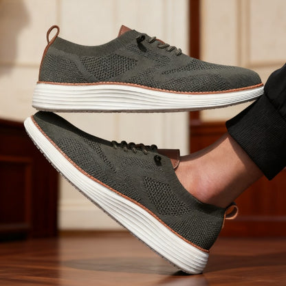 Tênis Masculino Casual para Caminhada, Tênis de Malha Respirável, Sucesso de Vendas, Leve, Antiderrapante, Plano, de Amarrar, para Corrida