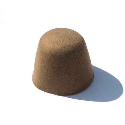 High Quality Wool Fisherman Hat Solid Color Bucket Hats Retro Bell-shaped Basin Cap For Woman Autumn Winter Warm Sun Visors Caps