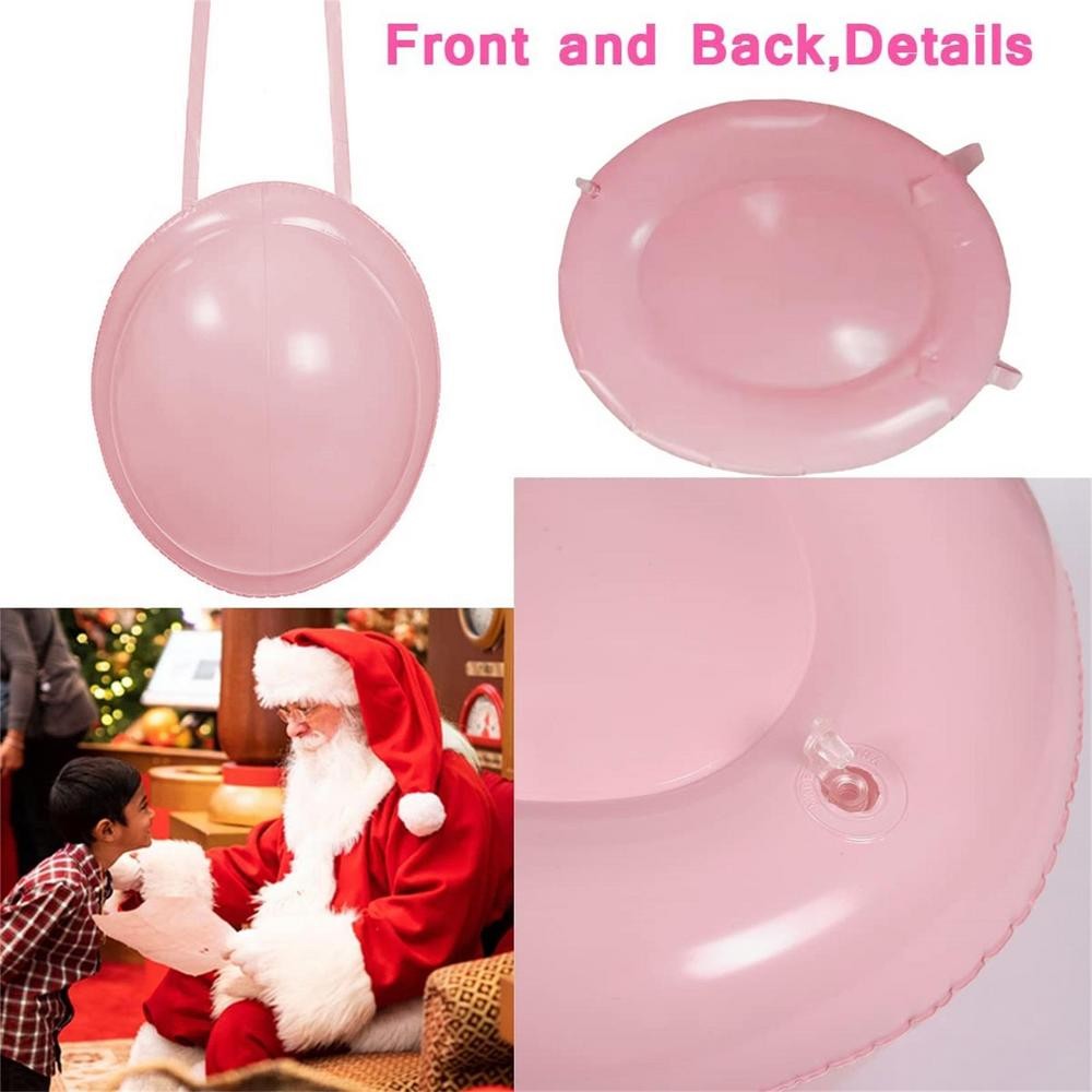 Inflatable Pregnant Belly Fake Beer Belly Christmas Santa Claus Belly for Halloween Cosplay Dress Stage Show Role-playing Props