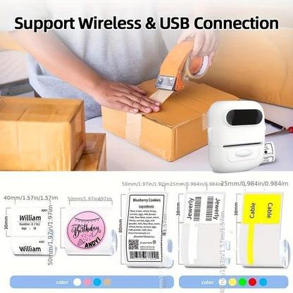 Makrlife P50 Thermal Label Printer Business Label Maker Custom Sticker Printing Machine For Home Use, DIY Stickers, Commercial