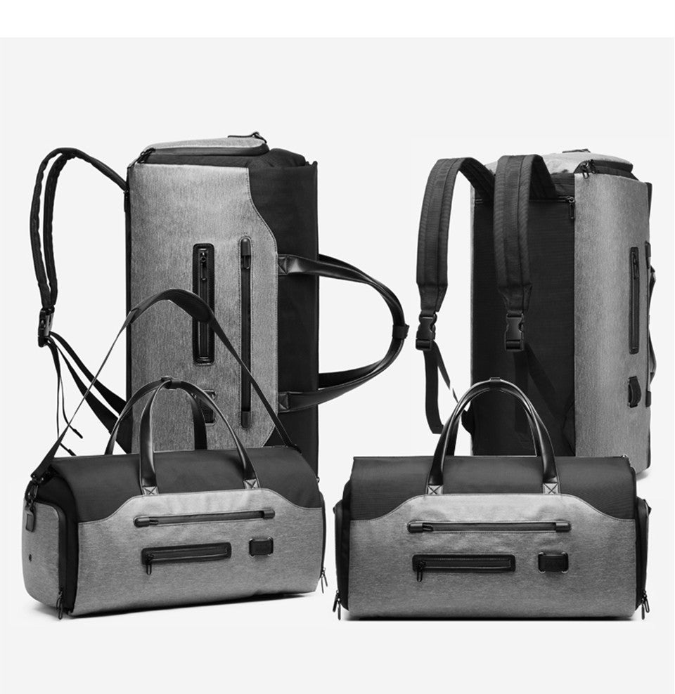 OZUKO Multifunction Men Suit Storage Travel Bag Large Capacity Luggage Handbag Male Waterproof Travel Duffel Bag Shoes Pocket