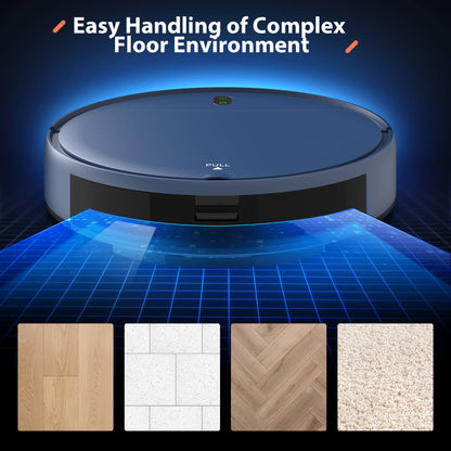 OMESER Blue Robot Vacuum and Mop Combo 2 in 1 Robot Mop and Vacuum 5000Pa Robotic Vacuum Cleaner Floor Carpet Washing Appliance