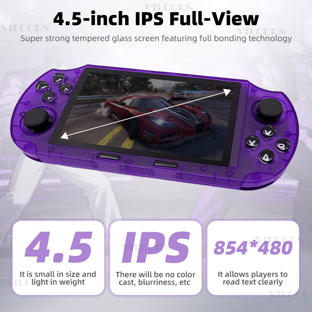 VILCORN SF3000 HD Handheld Game Console for PS1 MAME Retro Emulator 4.5 inch FHD Portable Gaming Machine Christmas Gift