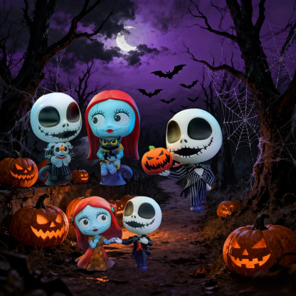 Hot Toys The Nightmare Before Christmas Sally Jack Skellington Cosbaby Mini Action Figure Fashion Cute Halloween Collection Gift