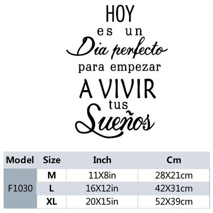 1 pc new Spanish sentence Wall Sticker Removable Wall Stickers Diy Wallpaper For Baby's Rooms Removable Decor Wall Decals