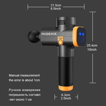 Phoenix A2 Massage Gun Relaxamento Muscular Massageador de Tecido Profundo Vibrador Dinâmico Costas Portátil de Mão Display Pistola de Fáscia Massagem