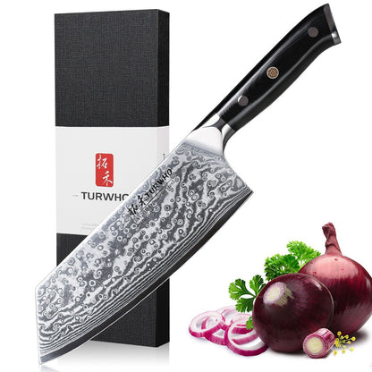 Conjunto de Facas TURWHO 1-6 Peças Aço Damasco 67 Camadas Facas de Cozinha Santoku Faca de Chef Faca Multiuso Para Pão Ferramentas de Cozinha