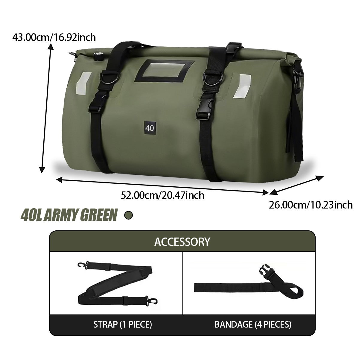Motorcycle Waterproof Tail Bag Travel Outdoor Dry Luggage Roll Pack Bag 20 /40/66 Motorbike Luggage Backpack Motorcycle Seat Bag