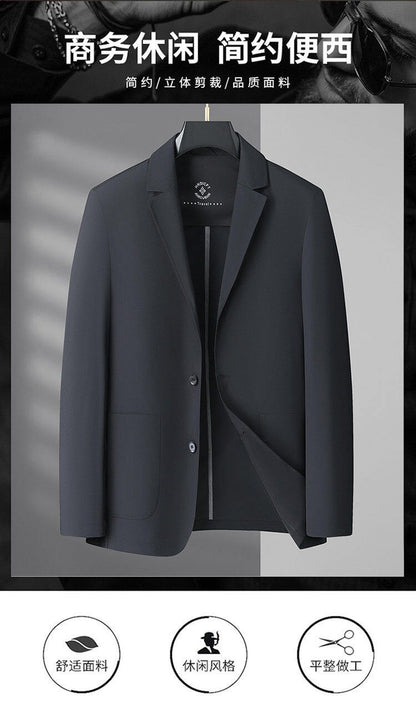 2025 Summer Ice Silk Thin Sunscreen Suit Jackets for Men Classic Business Casual Blazers Wedding Social Dress Coat Men Clothing