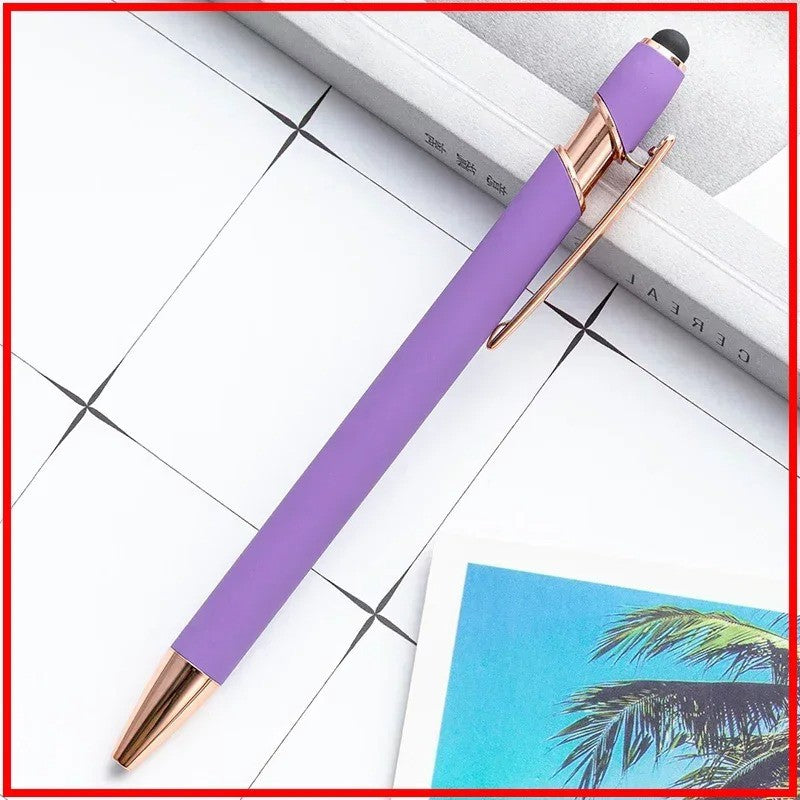 100 Pcs Light - Metal Capacitive Universal Touch Screen Stylus Ballpoint Pen Free Custom Logo Writing Stationery Office Gifts