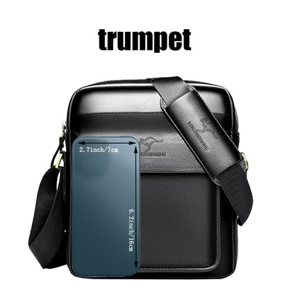 Men's shoulder bag, essential for business work, comes in large and small designs, simple crossbody bag