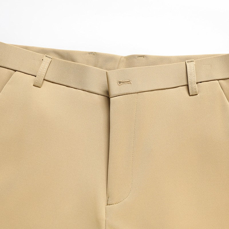 29-42 Men's Summer Pants Thin Straight Stretch Casual Pants with No Trace No Ironing Fabric Silky and Cool Feeling