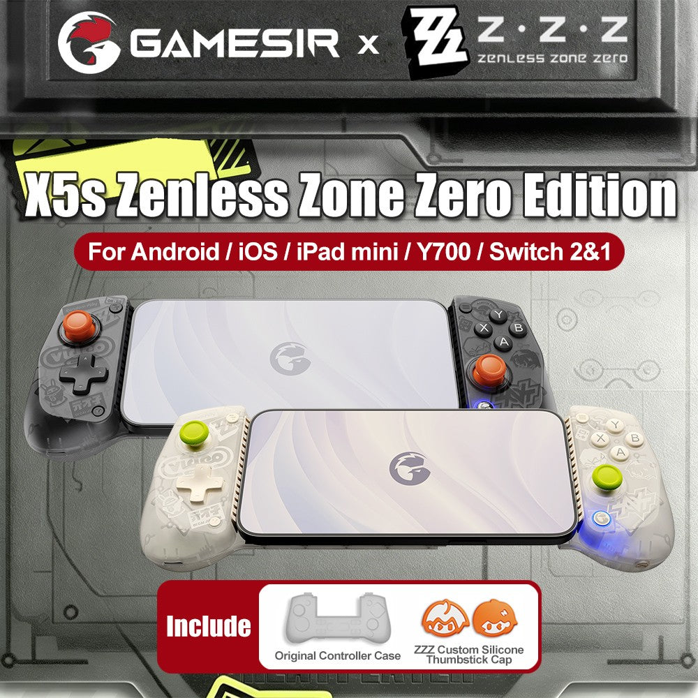 GameSir X5s Mobile Gamepad Zenless Zone Zero Edition Android iOS iPAD Mini Phone Controller for Switch 2/1 Hall Effect Sticks