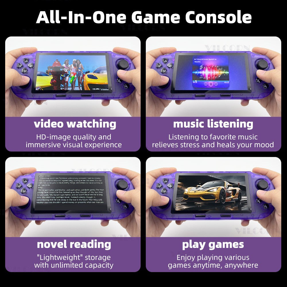 VILCORN SF3000 HD Handheld Game Console for PS1 MAME Retro Emulator 4.5 inch FHD Portable Gaming Machine Christmas Gift