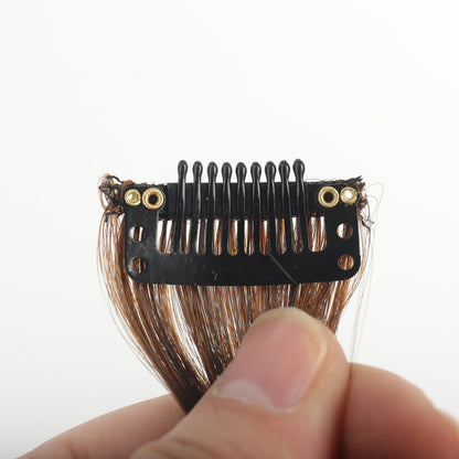 2PC Franja Sintética Extensões de Cabelo Peruca Cacheado Presilha Frontal Lateral Longa Ondulada Franja Loira Com Presilha Franja Invisível Cabelo Falso