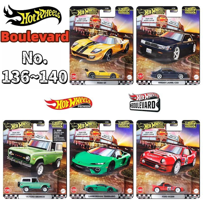 New Arrival Hot Wheels Premium Boulevard Series 1:64 Die-Cast Ford Gt Lamborghini Temerario Nissan Car Model Collect For Boys
