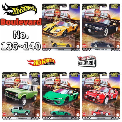 New Arrival Hot Wheels Premium Boulevard Series 1:64 Die-Cast Ford Gt Lamborghini Temerario Nissan Car Model Collect For Boys