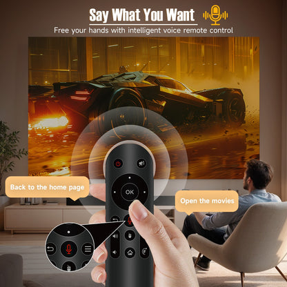 Projetor Magcubic 650ANSI L018 4K Nativo 1080P Foco Automático e Correção de Keystone Android11 BT5.2 WIFI6 Cinema Doméstico Portátil 360°