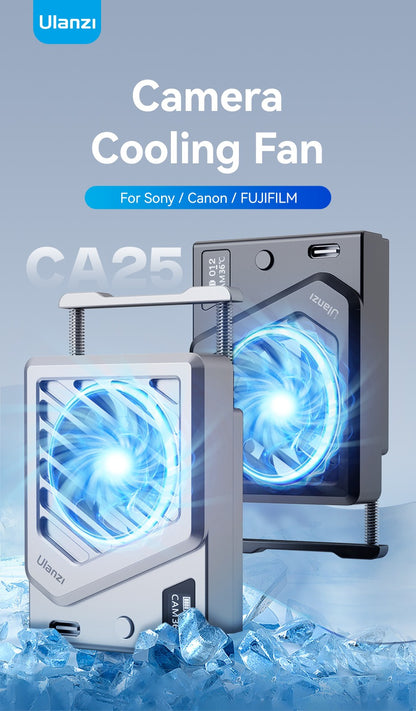 Ulanzi CA25 Camera Cooling System New Version Heat Sink Cooling Fan for Sony Canon FUJIFILM Nikon ZV-E1 FX30 A7M4 R8 R7 R6 XT4