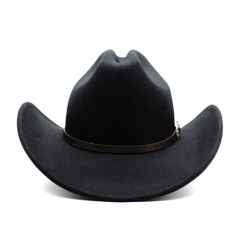 Vintage Western Cowboy Hat For Men's Gentleman Lady Jazz Cowgirl With Leather Wide Brim Cloche Church Sombrero Hombre Caps