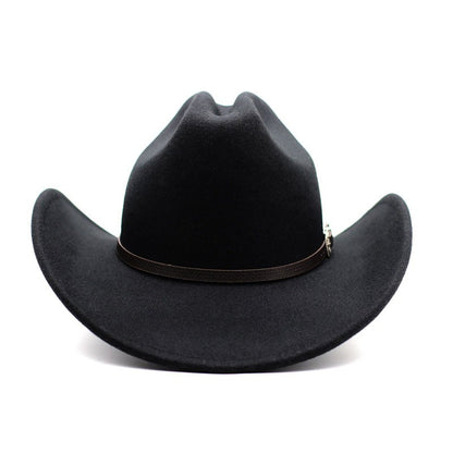 Vintage Western Cowboy Hat For Men's Gentleman Lady Jazz Cowgirl With Leather Wide Brim Cloche Church Sombrero Hombre Caps