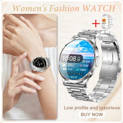 2026 New NFC Smart Watch Women 7.3mm Ultra-Thin 1.32" AMOLED HD Screen Sport Fitness Bluetooth call Luxury Smartwatch Women Gift