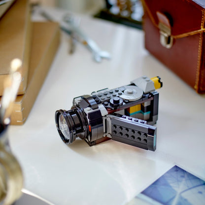 LEGO retro camera 3-in-1 set of miniature building block models for children's birthday gifts, children's collection toy set