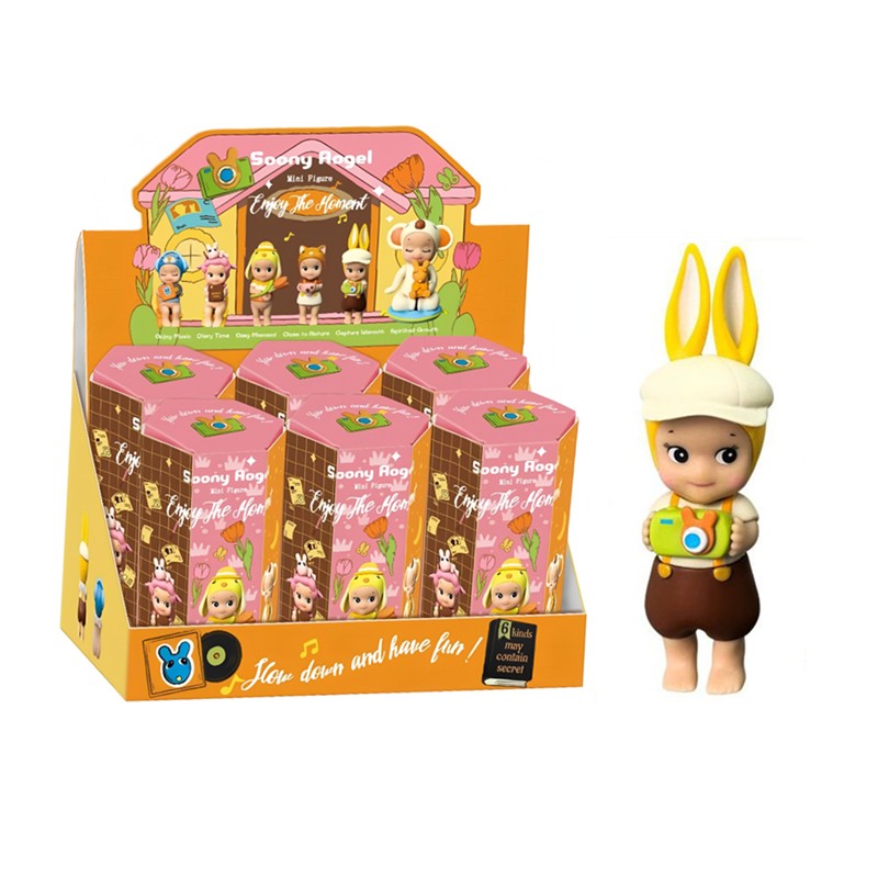 Novos bonecos Sonny Angel de 2025 da série "Enjoy The Moment", em caixas surpresa, mini figuras de anime, enfeites, bonecos de desenho animado, presente de Dia dos Namorados para desktop