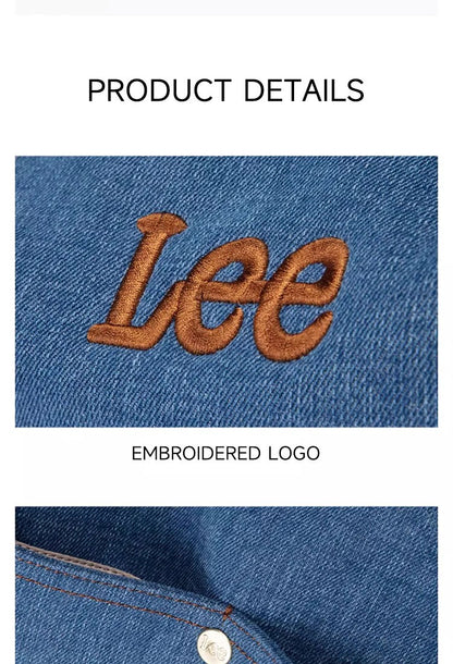 LEE Women Minimalism Hobo Denim Blue One Shoulder Pillow Bag Ladies Jeans Soft Widen Leather Shoulder Straps Crossbody Bags