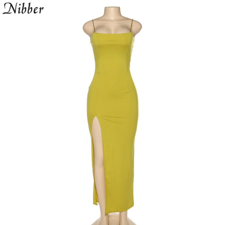 Nibber red black New year christmas party long dresses women spring Basic bodyco