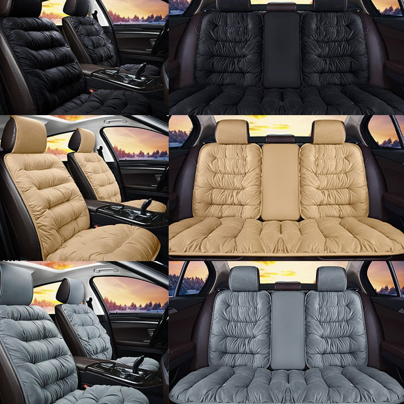 SEAMETAL Winter Car Seat Cover with Back Pad Warm Auto Seat Cushion Front Chair Protector Universal for Suv Pick-Up Truck Sedan