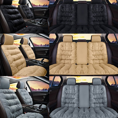 SEAMETAL Winter Car Seat Cover with Back Pad Warm Auto Seat Cushion Front Chair Protector Universal for Suv Pick-Up Truck Sedan