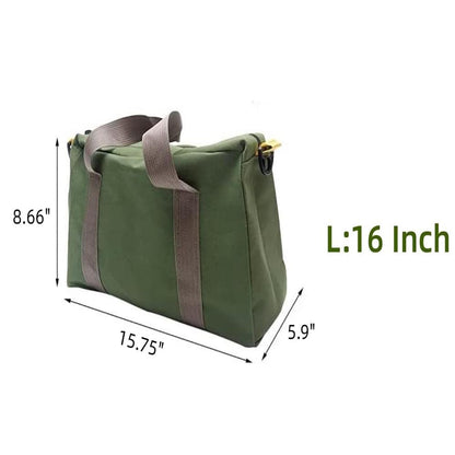Wide Mouth Tool Bag, Canvas Tool Bag, Heavy Duty Tool Storage Bag, Large Capacity Tool Tote Bag for Electricians, Power