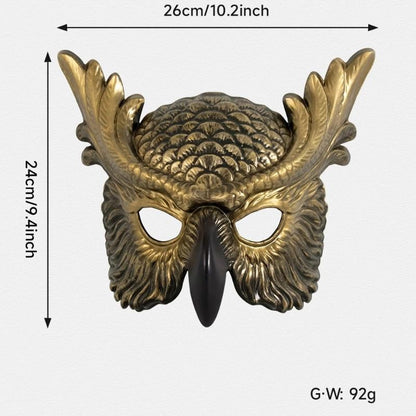 Halloween Owl Mask Carnival Props Owl Mask Festival Cosplay Photo Props Atmosphere Dance Party Dress Up