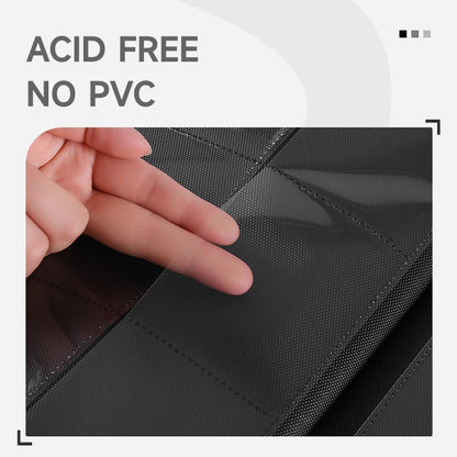 Fichário de Cartões com Zíper, 9/12 Bolsos, Álbum de cards de troca, Página de carregamento lateral durável para mtg tcg para pokemon para yugioh para futebol