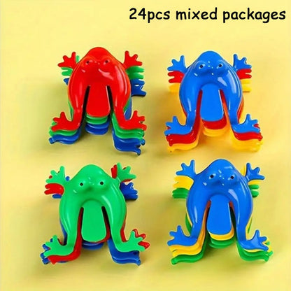 12/24/36pcs Mixed Color Jumping Frog Bounce Fidget Toys Antistress Relieve Family Game Birthday Party for Children Boy Gifts