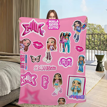 Singer E-Emilia Mernes Mp3 Music Blanket Skin friendly comfort warm soft plush blanket suitable sofa living room office bedroom