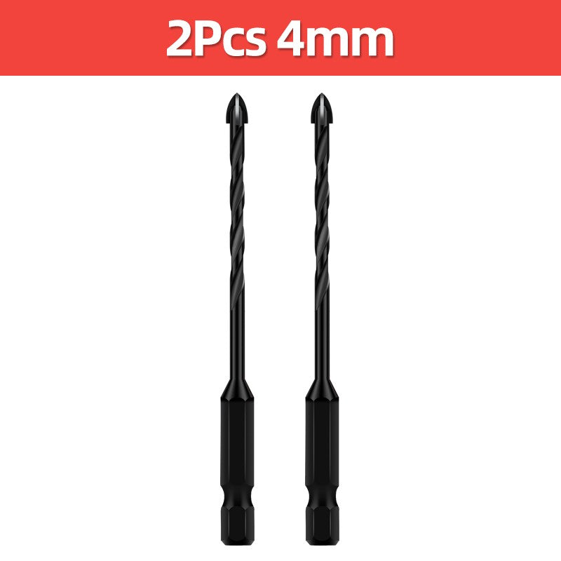 Conjunto de brocas TOOLEYE Cross Hex para concreto, porcelanato, vidro, metal, kit de brocas multifuncionais para ferramentas elétricas, brocas de perfuração