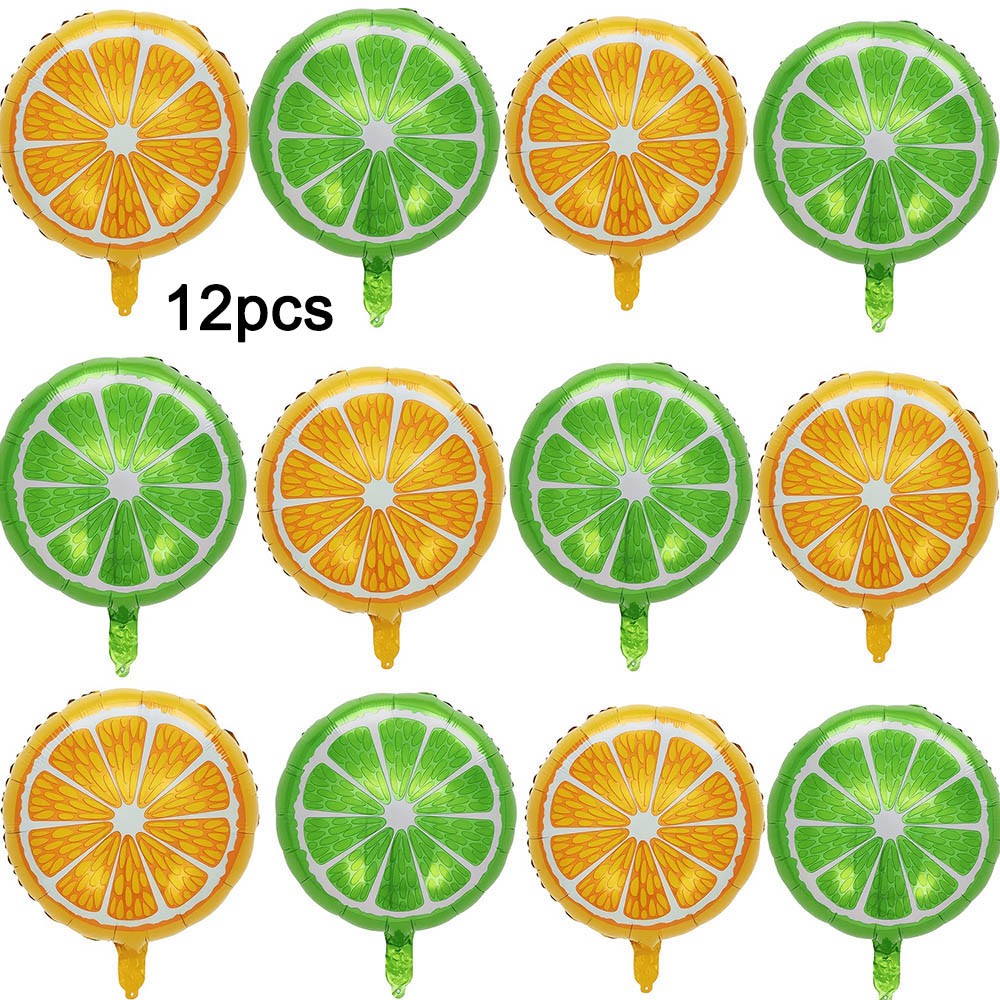 Tropical Balloon Hawaiian Balloons Fruit Watermelon Strawberry Orange Fruit Foil Balloon Birthday Party Pool Party Decorations