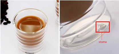 Xícara de Espresso Copo Térmico de Vidro para Chá Leite Bebidas Caneca de Vidro Sopro Artesanal com Parede Dupla Canecas para Whey Protein e Nespresso