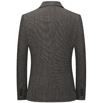 New autumn men business casual suits for middle-aged professionals Slim-fit single suit for men Father's style jacket and shirt