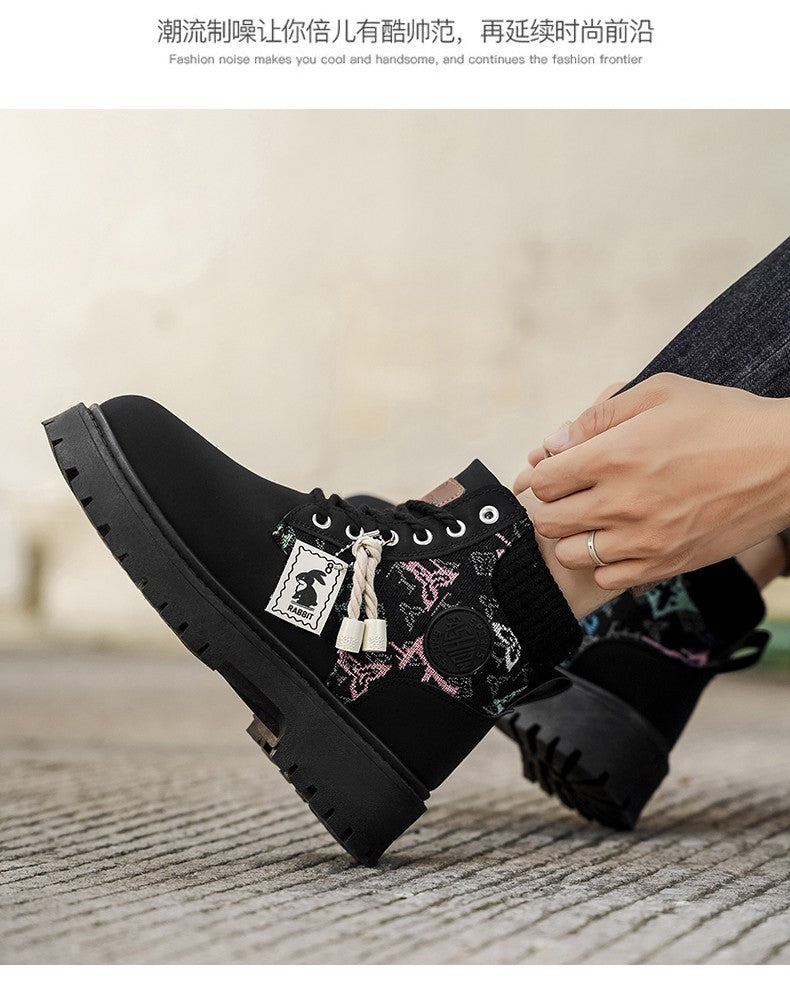 Men's boots four season classic big head casual boots soft sole non-slip breathable Joker high-top outdoor comfort tooling boots